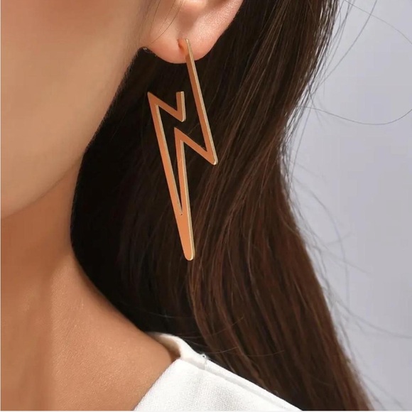 Whimsy_and_Rose Jewelry - Gold Lightning Bolt Earrings